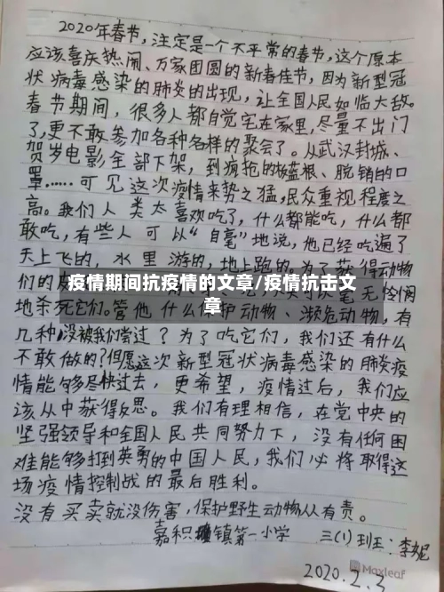 疫情期间抗疫情的文章/疫情抗击文章-第2张图片