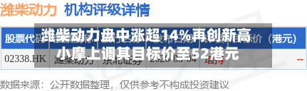 潍柴动力盘中涨超14%再创新高 小摩上调其目标价至52港元-第2张图片