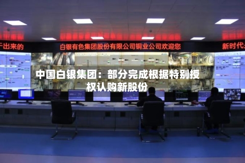 中国白银集团：部分完成根据特别授权认购新股份-第2张图片